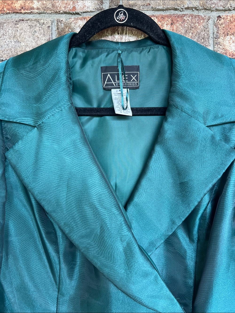 Alex Evenings Shimmering green jacket formal wear size medium - Picture 8 of 12